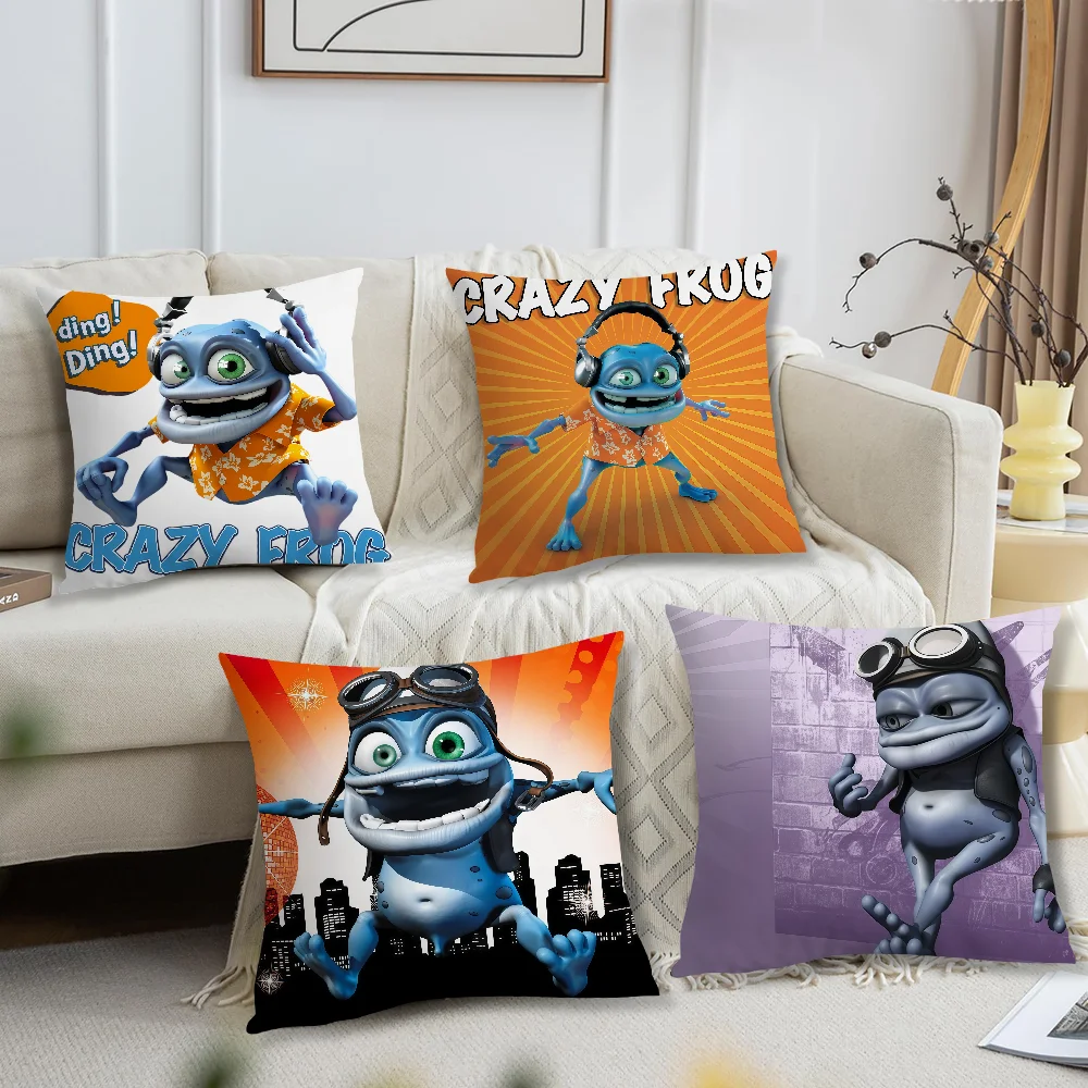 C-Crazy Frog DJ Ding D-Ding capa de almofada para travesseiro impressão sofá decoração casa carro sala café escritório simplicidade nórdica