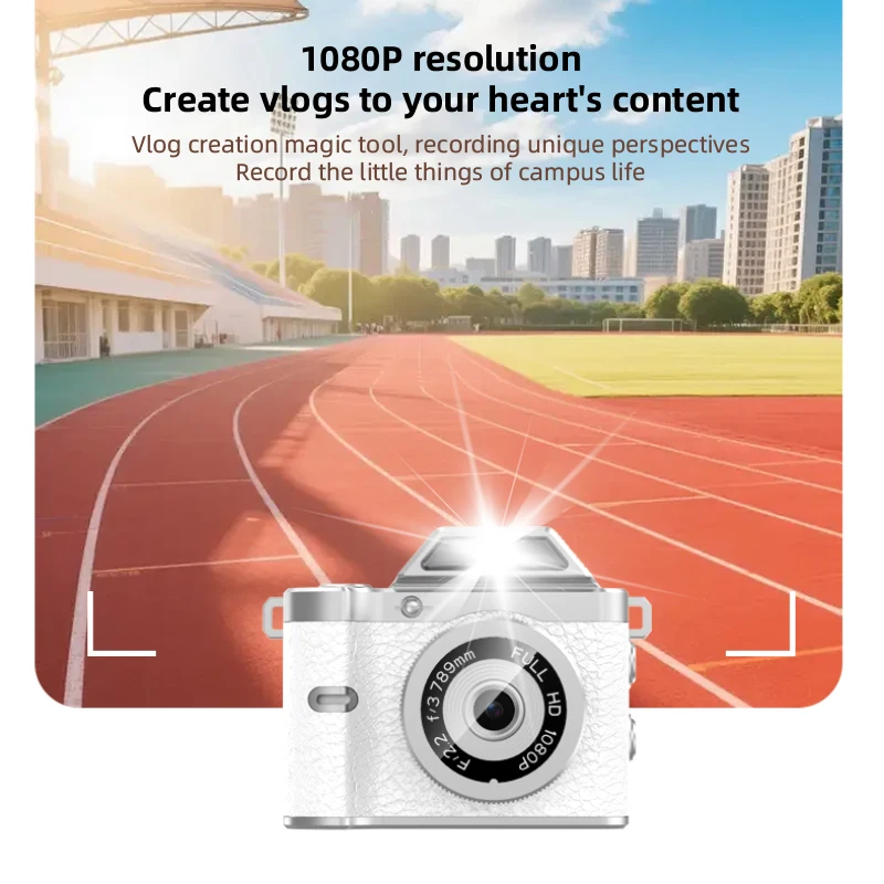 1080P FHD CCD Mini Keychain Camera Magecam Compact Thumb Pocket Cam with Magnetic Mount Flash for Kids Travel Gift