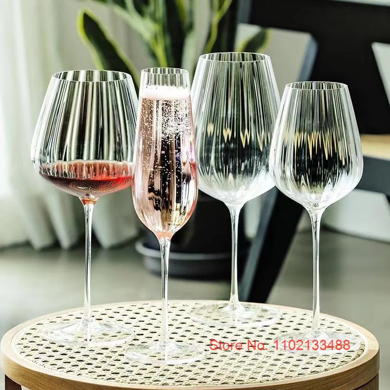 Bright Optical Prism Series Crystal Red Wine Glasses Wedding Party Glassware Drink Cup Bordeaux Sherry Champagne Tasting Goblet