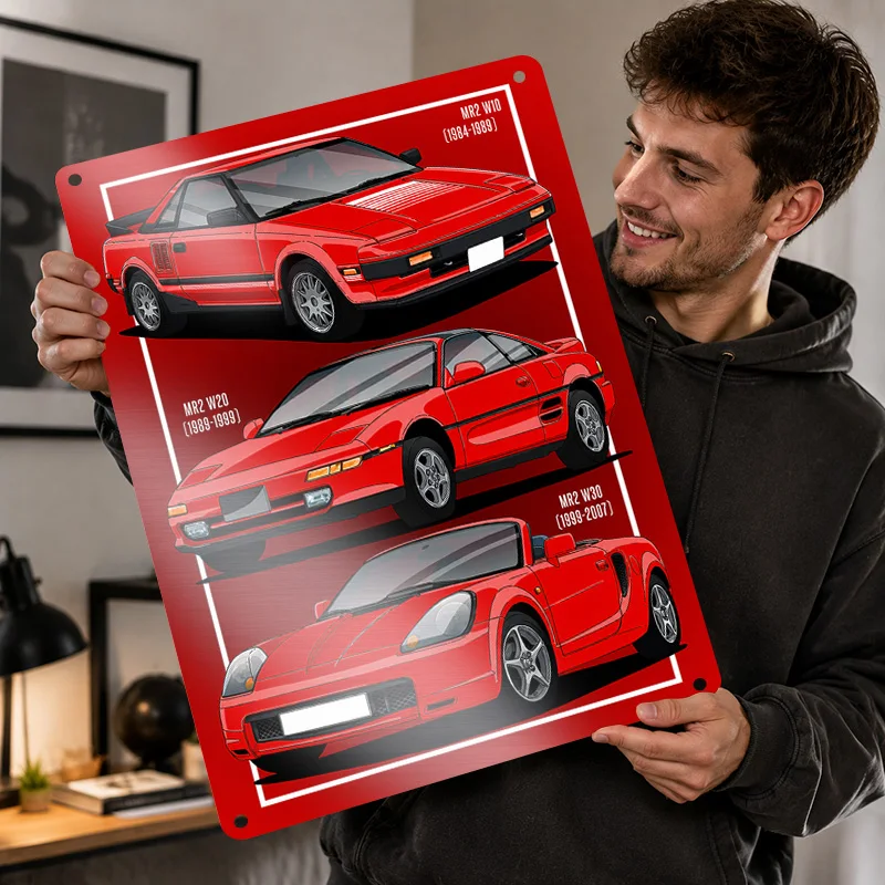 Japan Supra AE86 Land Cruiser Car Printed Posters Personalized Metal Sign Performance Machine Tribute Wall Art For Living Room