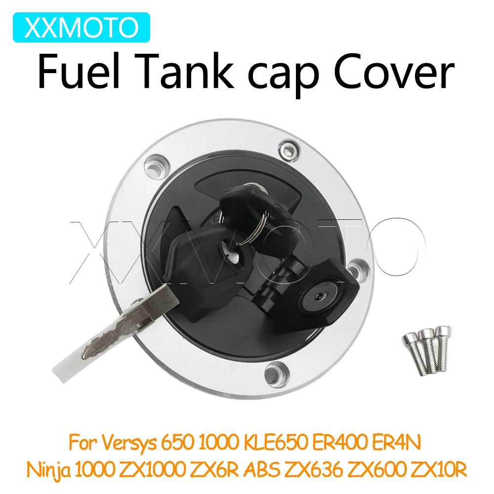 

For Kawasaki Versys 650 1000 KLE650 ER400 ER4N ZX6R ZX636 ABS ZX600 ZX10R 1000 ZX1000 Motorcycle Fuel Gas Tank Cap Cover