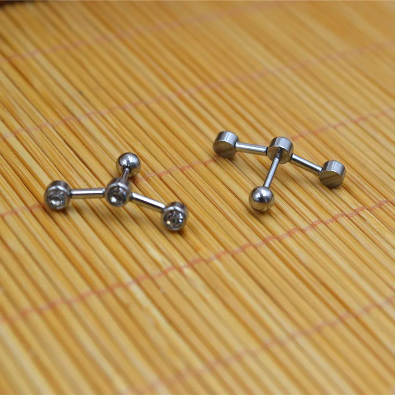 50pcs Body Jewelry Piercing - 20G Thin Bar Stainless Steel Earring Gems  Ear Helix Bar Rings Ear Cartilage Ear Diath Rings