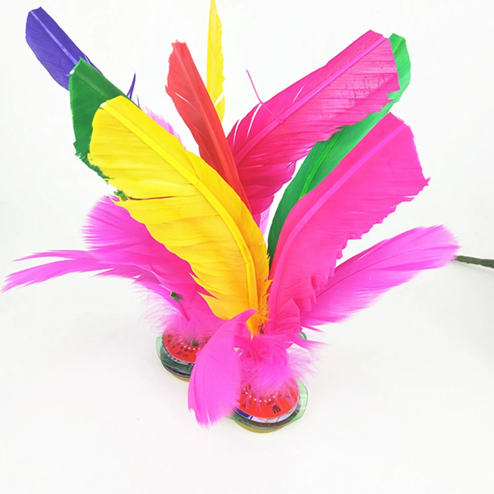 

6 Pcs Colored Shuttlecock Kick Jianzi Premium Material Indoor Outdoor Game Toy Exercise Leg Muscle Flexibility