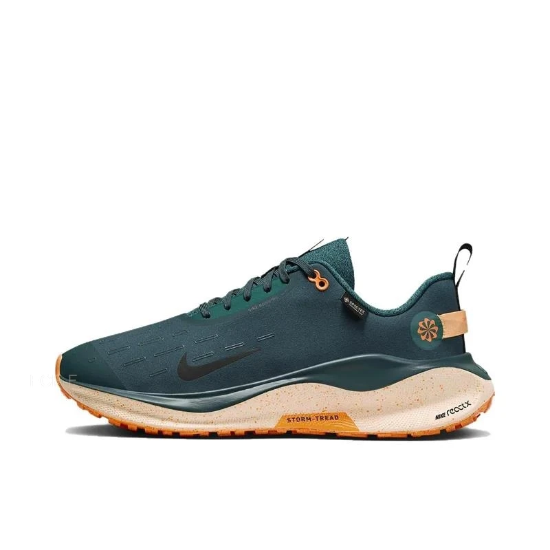 NIKE Zoom React Infinity Rn 4 Gtx Shock-absorbing and Wear-resistant Running Shoes Men Sneakers DR2665-009 Dark Green Orange