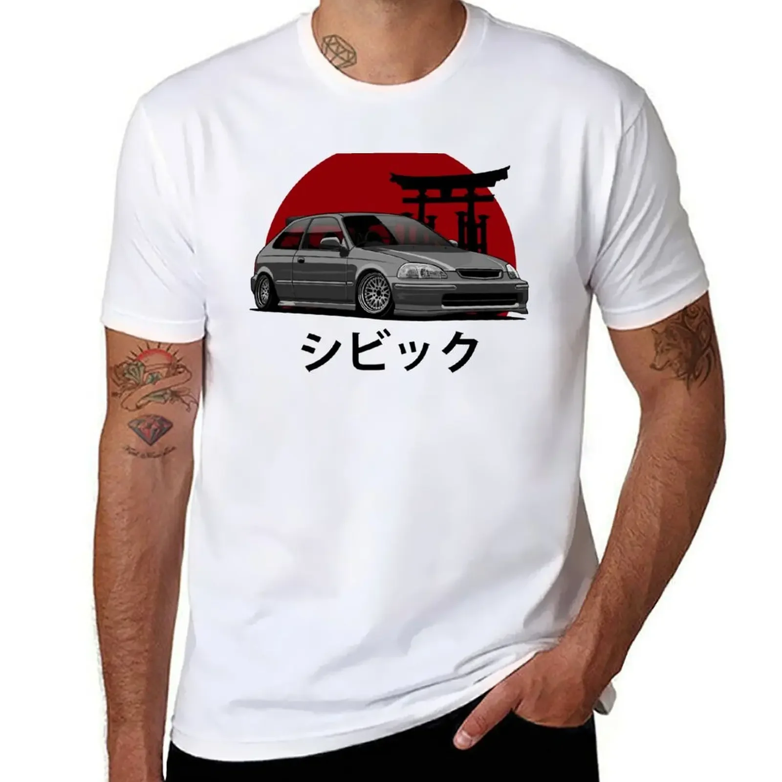 cute tops new edition vintage clothes mens t shirts Civic EK (black) Shirt vintage Summe clothes sweat men clothings streetwear