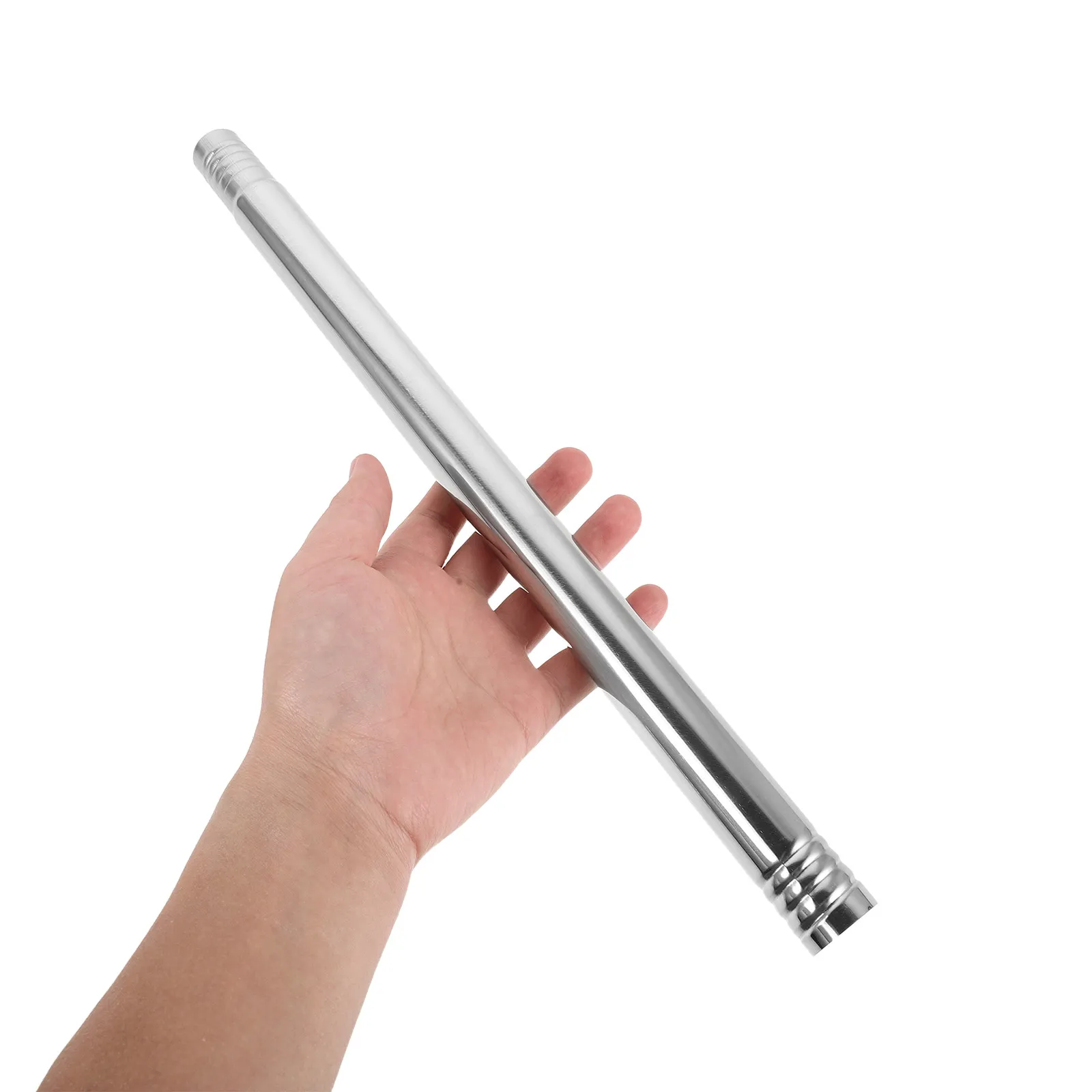 2Pcs Stainless Steel Flag Pole Extension Rod Heavy Duty Extender Pole Joint Connector Silver for 1 Inch Diameter Flagpole
