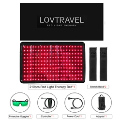 LOVTRAVEL 210 szt. Led 660nm i 850nm czerwona terapia światłem podkładka ogrzewanie na podczerwień chusta odchudzająca do ból mięśni spalania tłuszczu