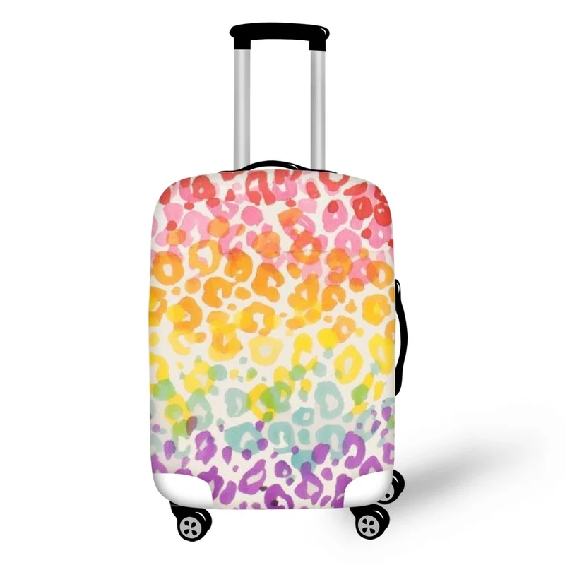 Leopard Skin Design Removeable Luggage Cover Suitcase Covers for 18 To 32 Inch Baggage Cases Travel Accessories Elastic Trolley