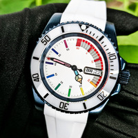 40.5 mm Custom logo Men's Automatic Mechanical Watch Sapphire Glass 28.5 mm dial NH movement 36 rubber strap Watch accessories