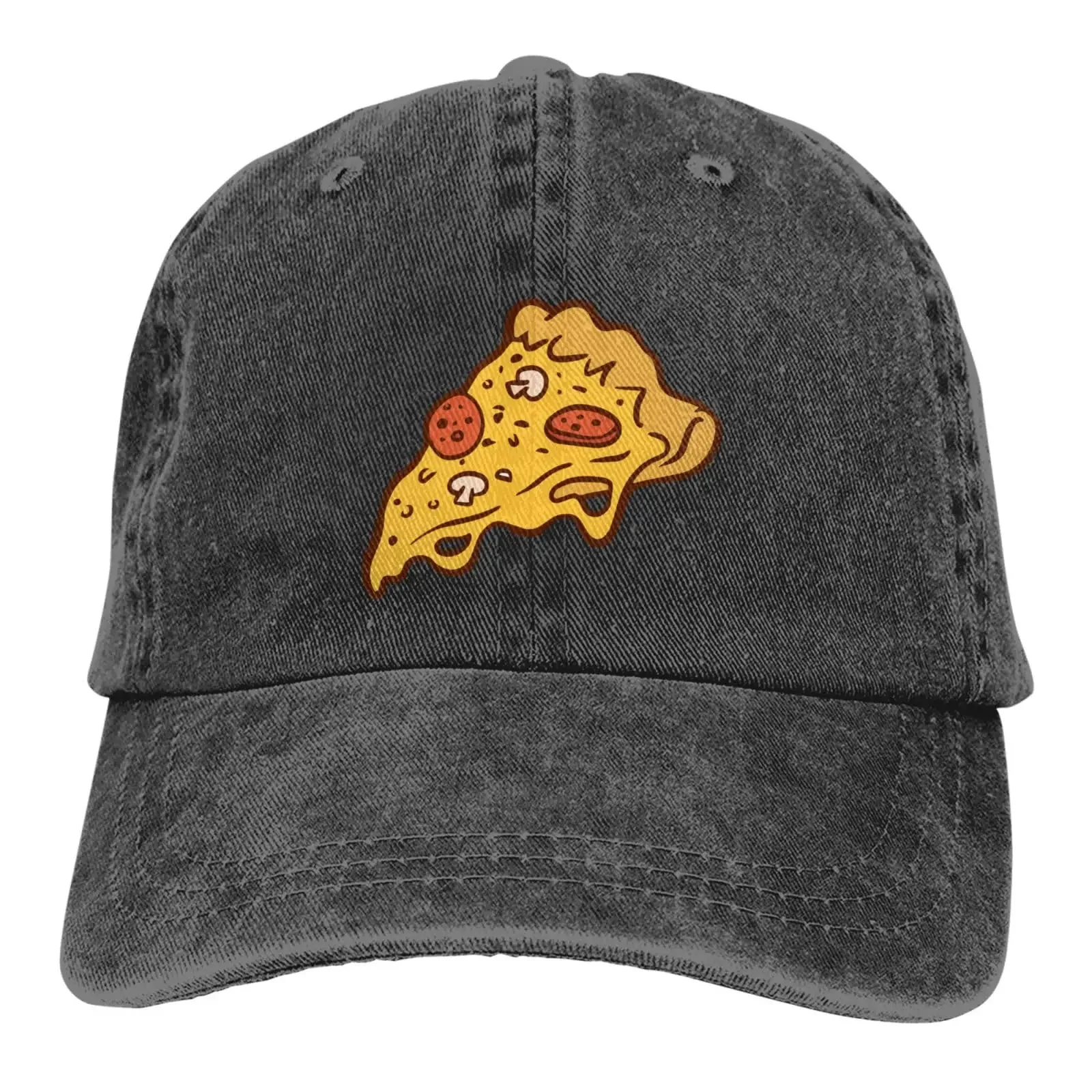 Food Pizza Baseball Cap Golf Dad Hat for Men Women Denim Hat Washed Cotton Fashion Cap Unisex Adjustable Sports Outdoor