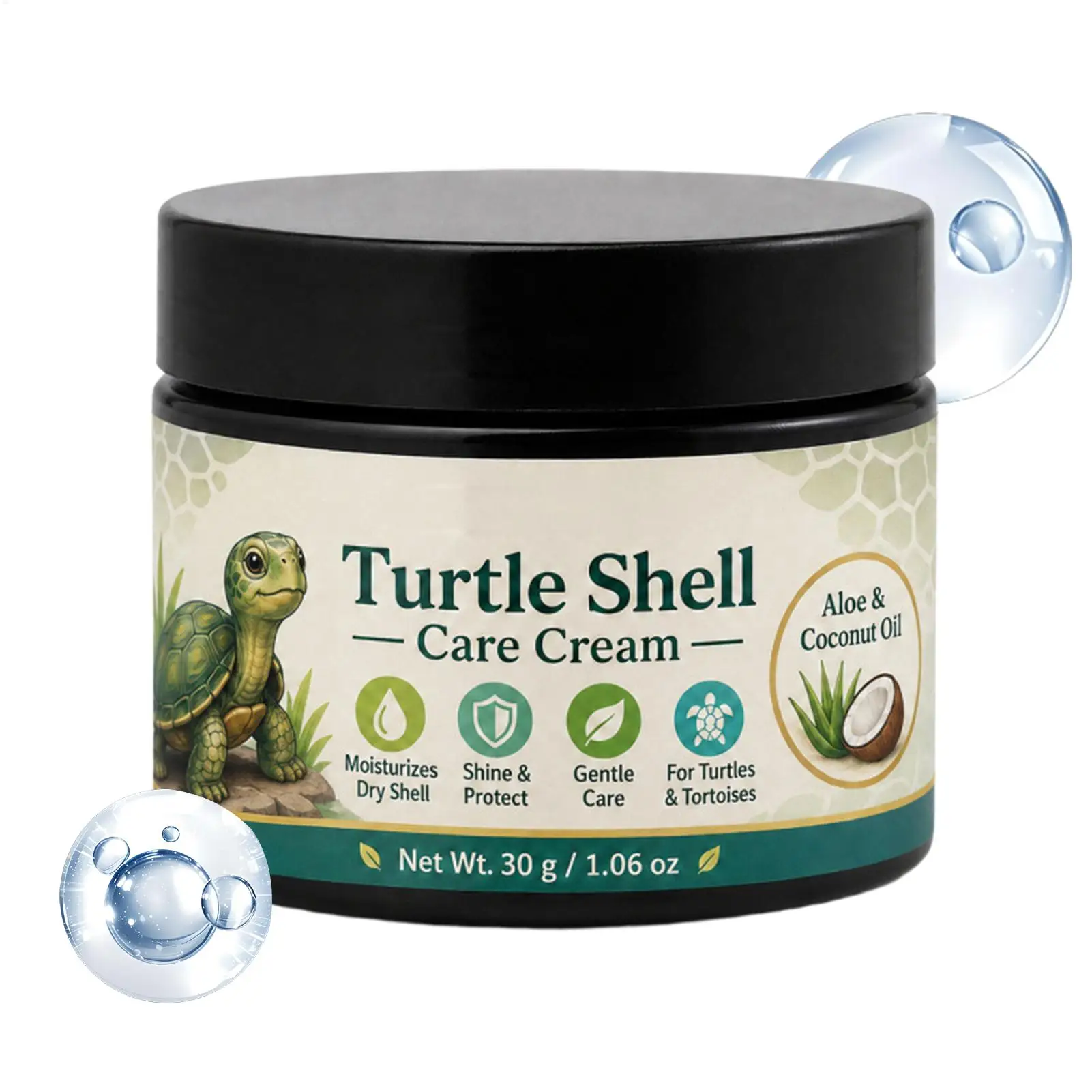 30g Reptile Turtle Shell Balm, Non-Greasy Quick Absorbed Care Balm, Moisturizing for Dry Rough Tortoise Daily & Night Use