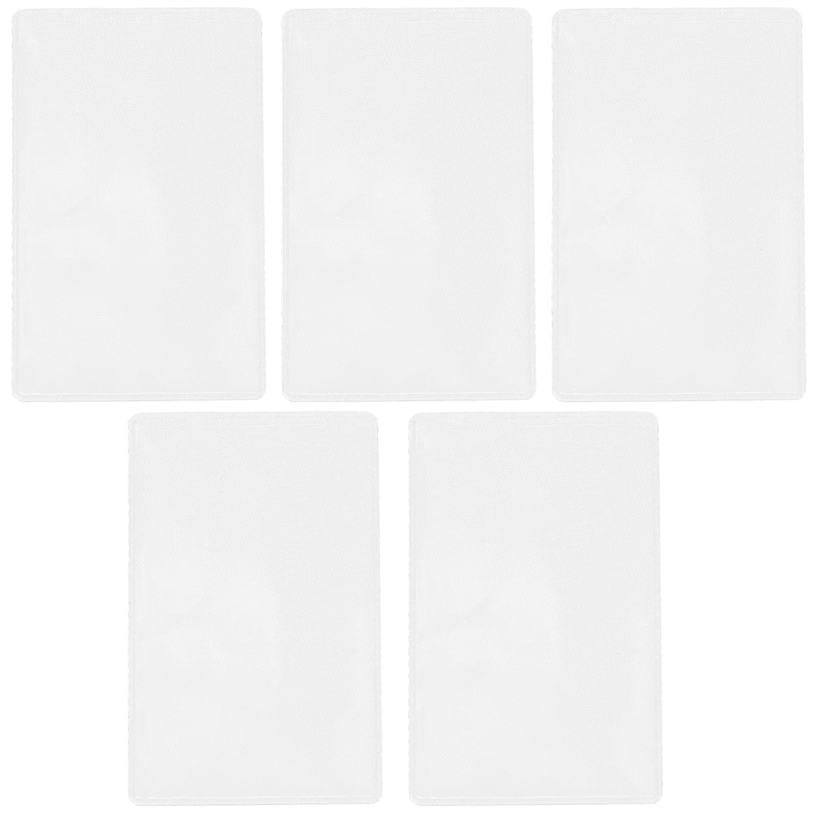 

5pcs Clear ID Holder Sleeve Waterproof PVC Credit Card Case Hard Plastic Multifunctional Card for Wallet