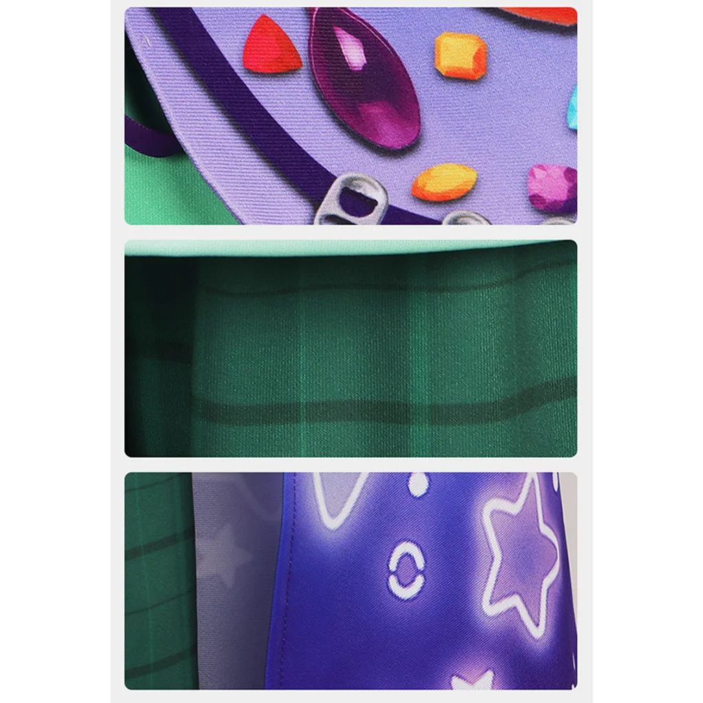 Movie Special Correspondent Cosplay Costume Boys Purple Casual Uniform Set Child Summer Adventure Set Eo Halloween Party Outfit