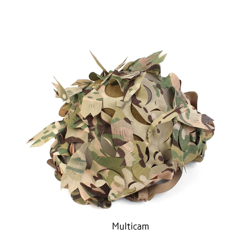 Tactical PREDATOR GHILLIE Helmet Cover Camouflage Cloth  3D Camo Net OT20