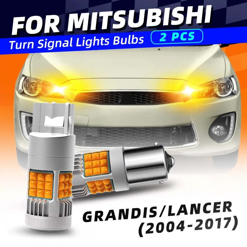 LED Turn Signal Lights Bulbs Blinker Direction Indicator For Mitsubishi Grandis Lancer 2004 2009 2010 2012 2013 2014 2015 2016