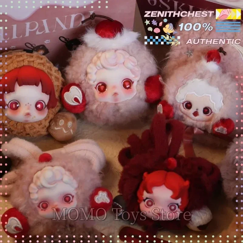 Na stanie Pop Mart Autentyczny Skullpanda Found You Me! Seria Pluszowych Etui na Słuchawki Blind Box Urocze Figurki Akcji na Słuchawki