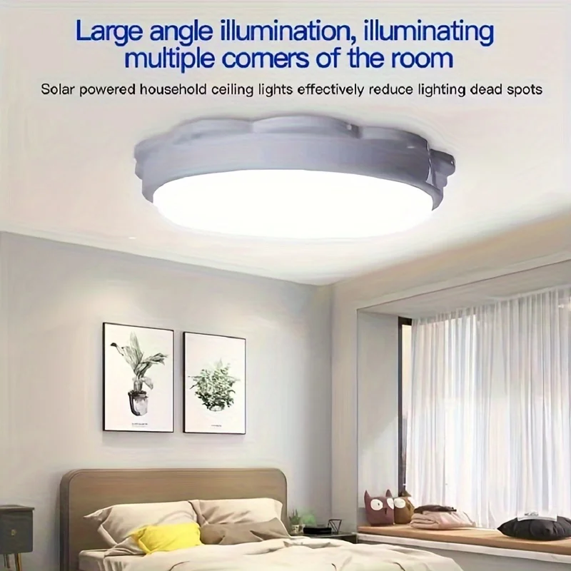 Solar lamp indoor home, solar shed lamp, solar porch ceiling lamp with remote control, solar ceiling lamp with remote control, s