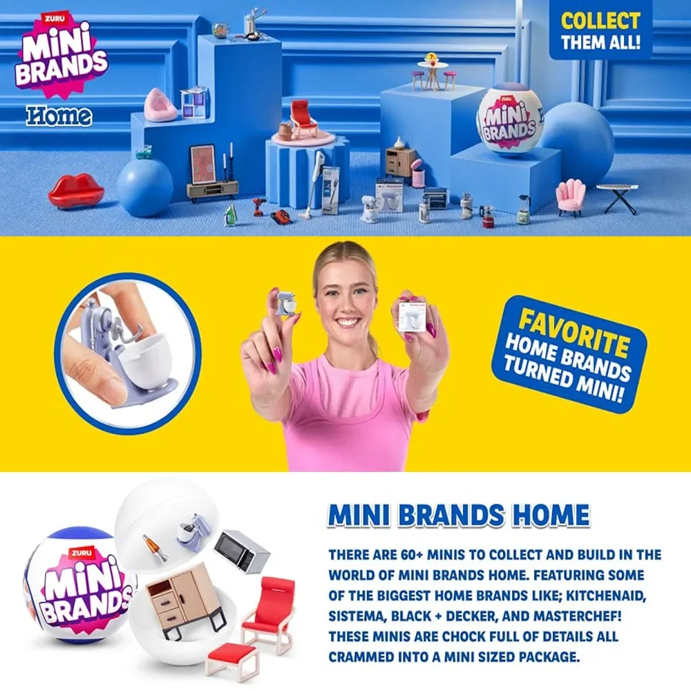 ZURU Mini Brands Home Series 60+ Styles Miniature Furniture Kitchen Appliances Mystery Capsule Collectible Mini Home Toy view 6