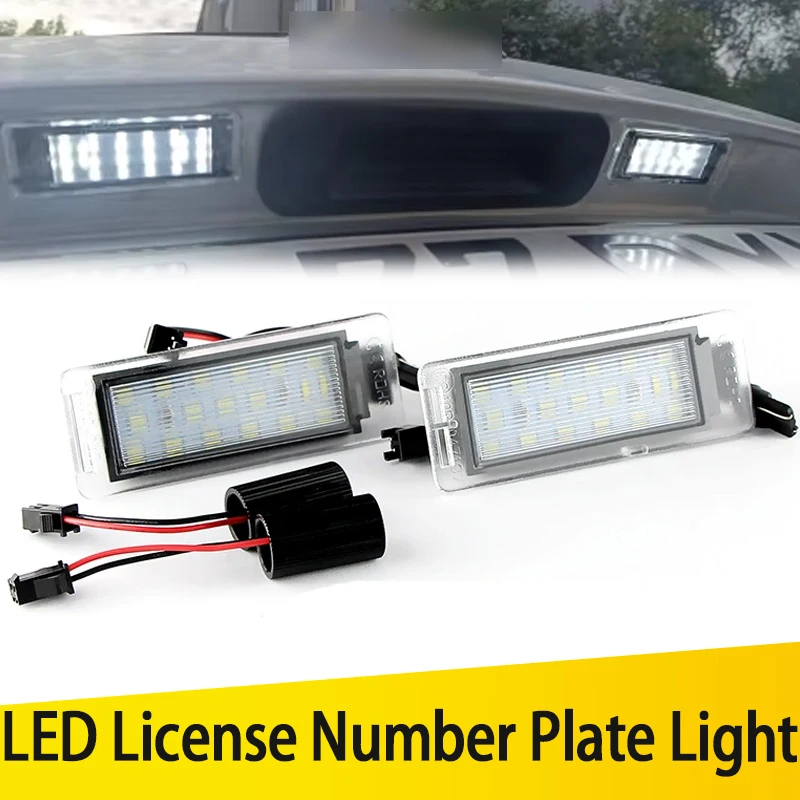 2PC Car LED License Plate Light For Opel Insignia sports Tourer For Chevrolet Camaro Corvette C7 Trax Cruze For Cadillac XTS SRX