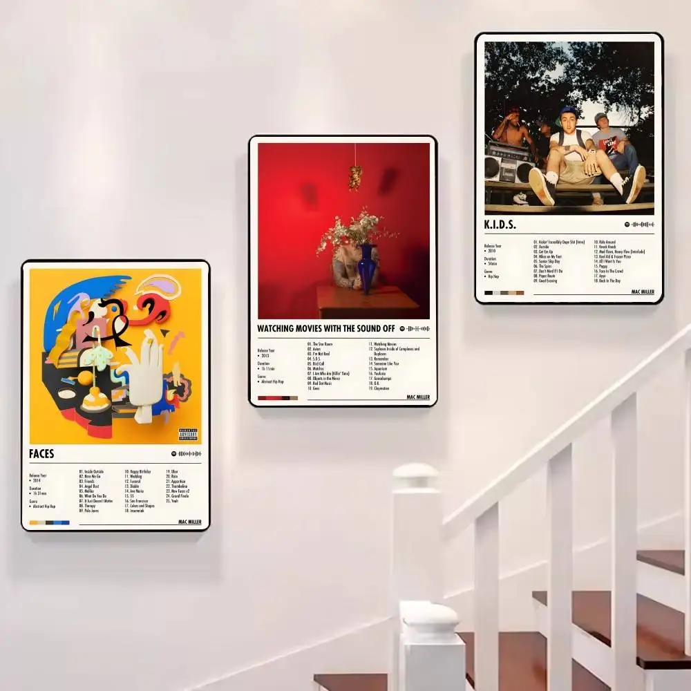 شعبية الموسيقى المغني M-Mac ميلر المشارك اللوحة ملصقات النوم غرفة المعيشة الجدار الديكور هدية المنزل الفن الجمالي