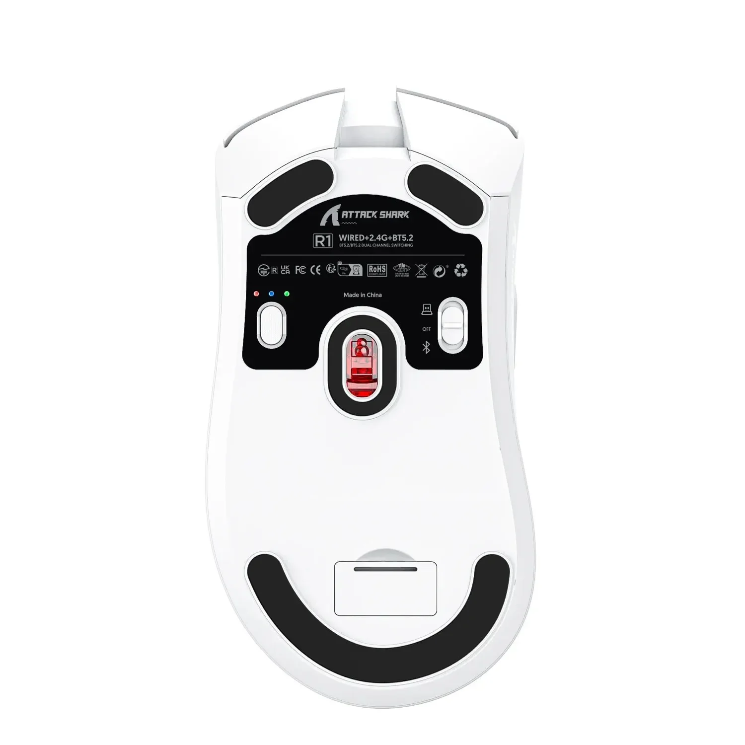 Ratón superligero R1, Bluetooth 2,4G, inalámbrico, para juegos, PixArt PAW3311, Sensor de juego, 6 DPI ajustables para juegos de oficina, Fingerbot