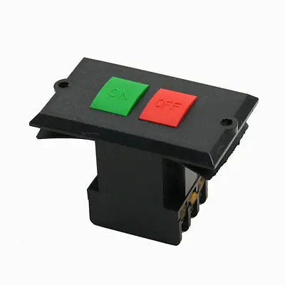 380V 5A ON/OFF 3 Poles Locking NO NC Circuit Control Push Button Switch