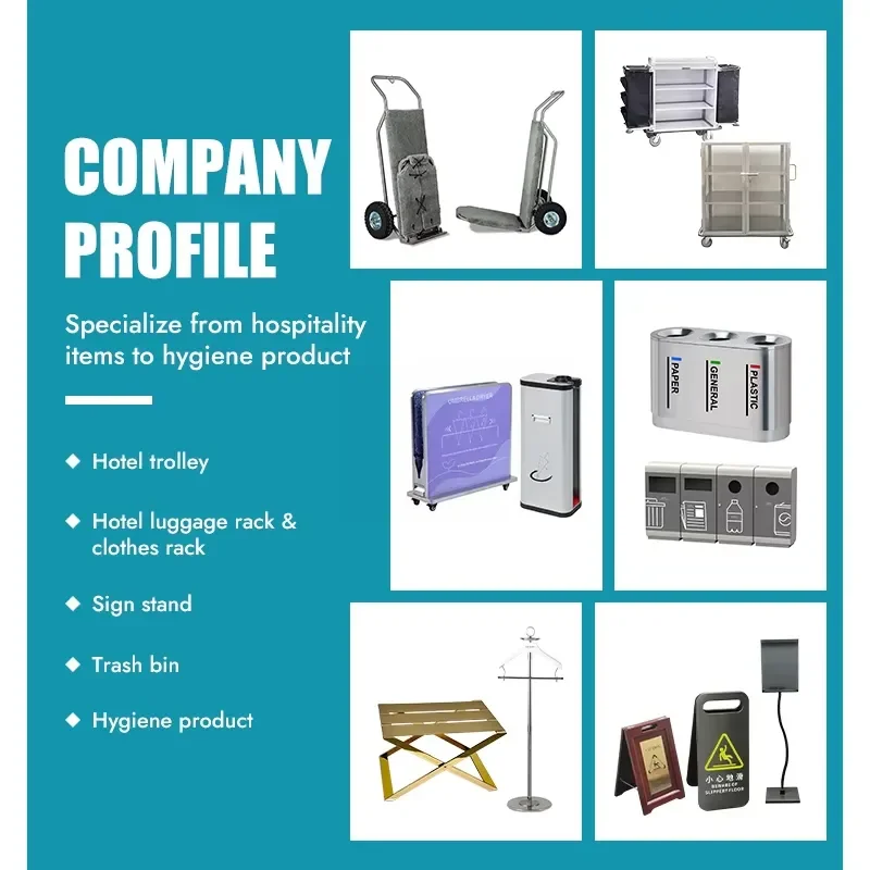 Stainless Steel Laundry Trolley Heavy Duty Rolling Cart For Hotel Resort Housekeeping Service Durable Storage Rack