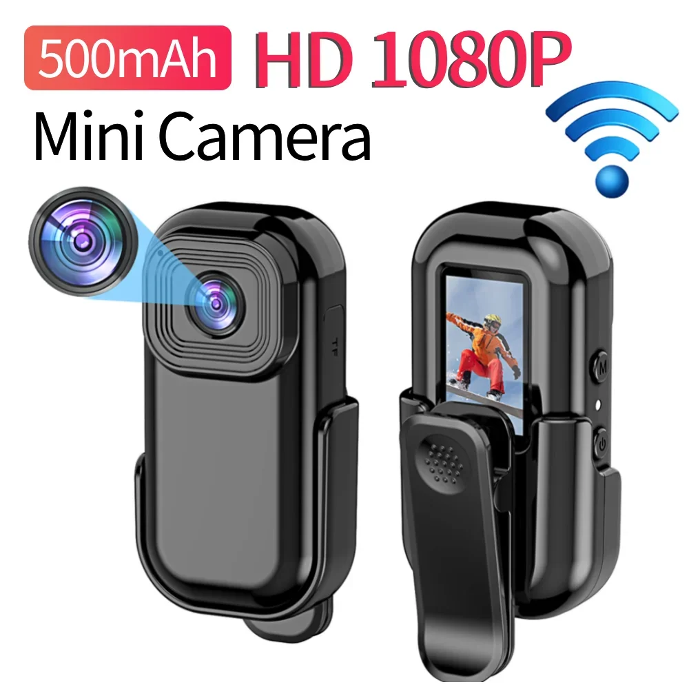 HD 1080P Portable Body Camera Circle Recording Back Clip Video Recording Pocket Camera 140 Degree Wide Angle
