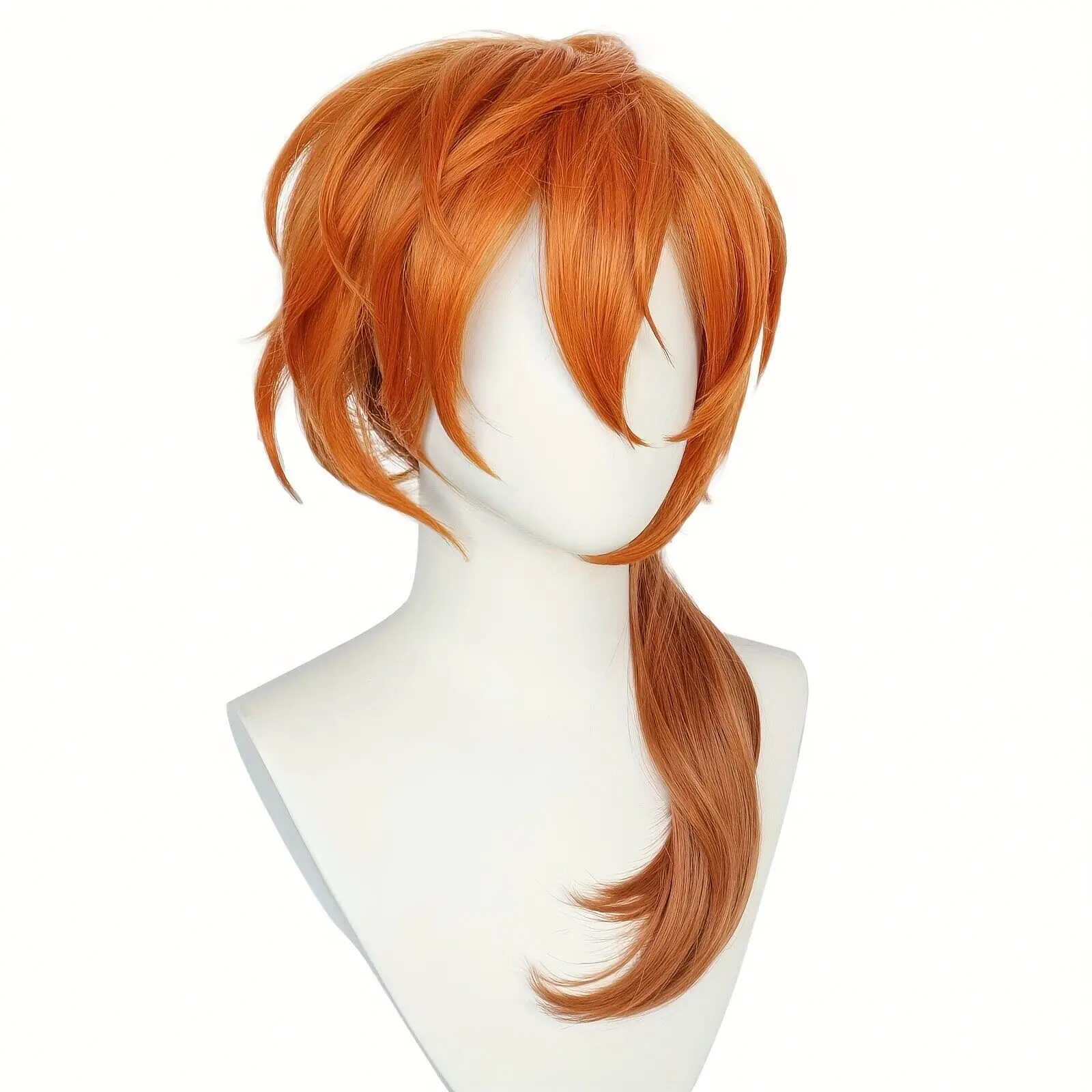 

New18Inch Synthetic Long Ombre Orange Anime Cosplay Wig For Halloween