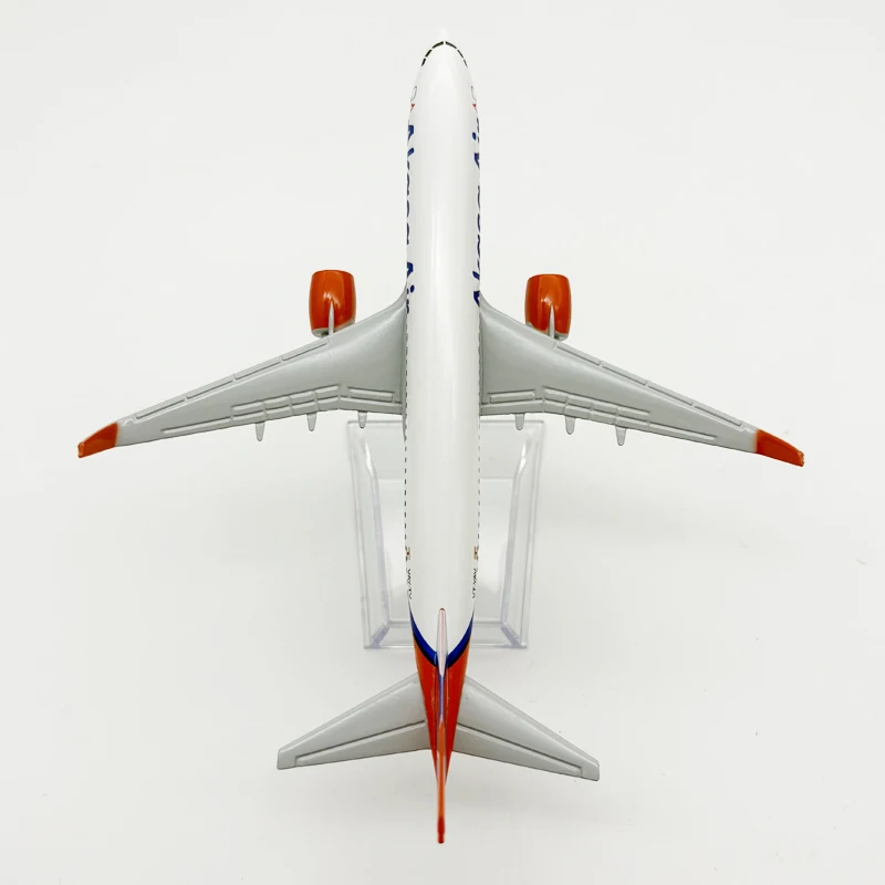 16cm Diecast Metal Airplane B737 Akasa Aviation Model Aircraft 1/400 Scale Planes For Enthusiasts Collection Gifts With Stand