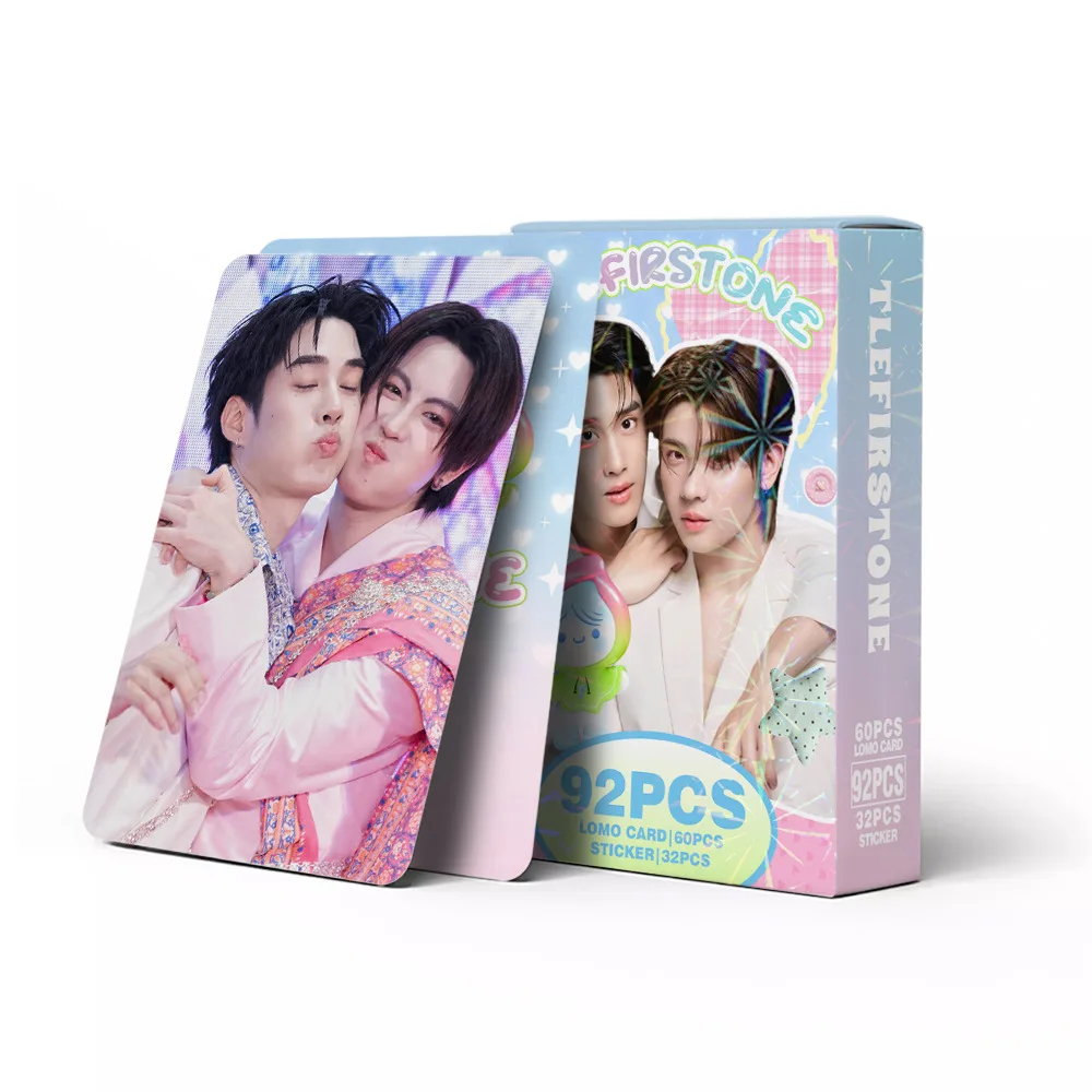 92PCS TLE FIRSTONE Thai Celebrity LOMO Photocards Set with Mini Stickers HD Printed Star Fan Collection Gift image 6