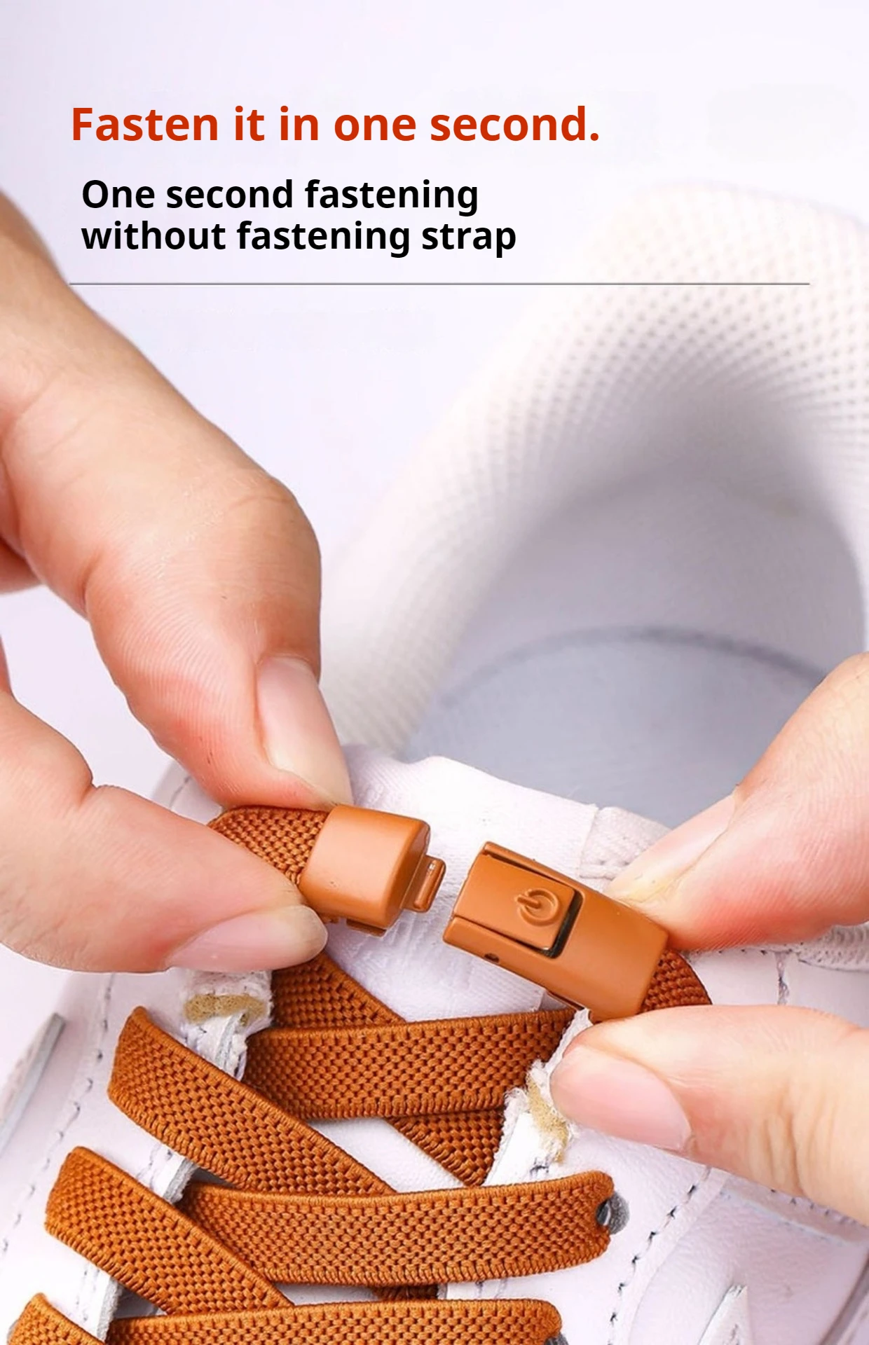 Elastische Schnürsenkel für Sneaker, Tennis, Schnürsenkel ohne Binden, Schnürsenkel mit Verschluss, ohne Schnürsenkel, für Kinder und Erwachsene, Schuhzubehör, 1 Paar/2 Paar. – Detail 5