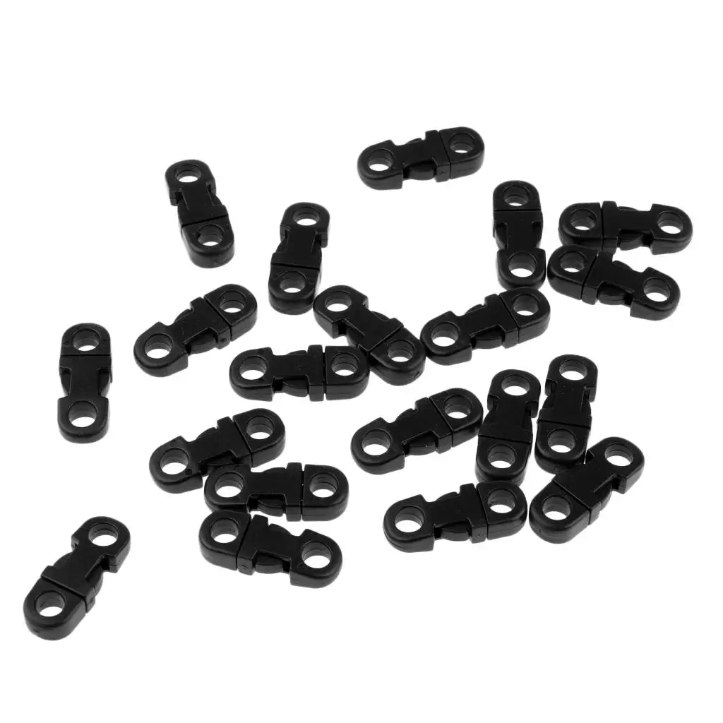 20pcs Paracord Bracelet 5mm Cord Side Release Buckle Lock carabiner