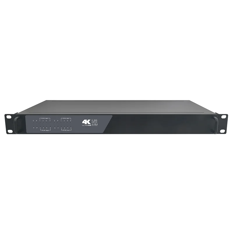 16 Channel 4K H.265 HDMI Encoder Hardware 1U Rackmount forOTT Live Streaming Broadcast & Video Over IP