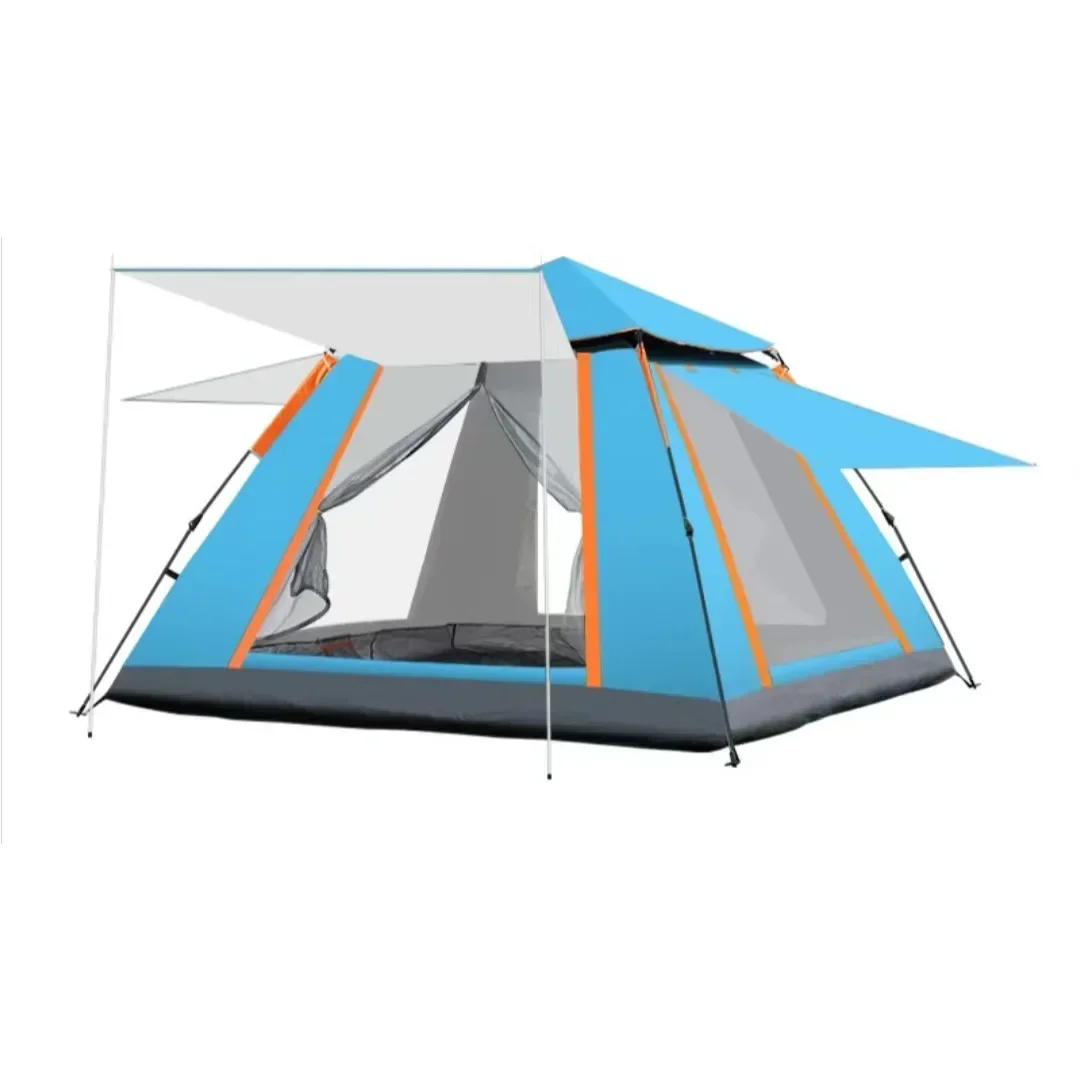 자동 야외 텐트, 침실 1개와 거실 1개, 단층 차양, 비닐 자외선 차단제