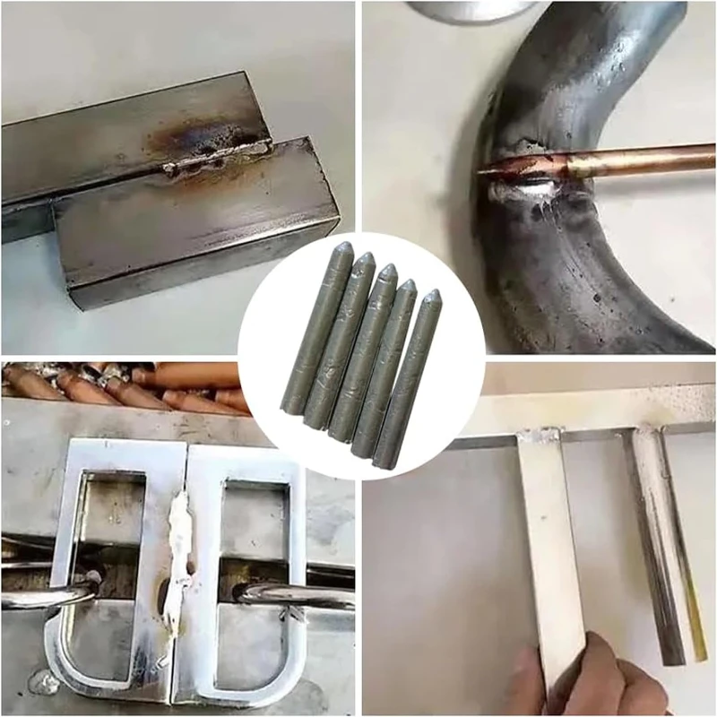 Baguettes de soudage à basse température, fer à cuivre facile à fondre, tige de soudure en acier inoxydable pour le soudage, Kit d'agent de trous de réparation d'aluminium