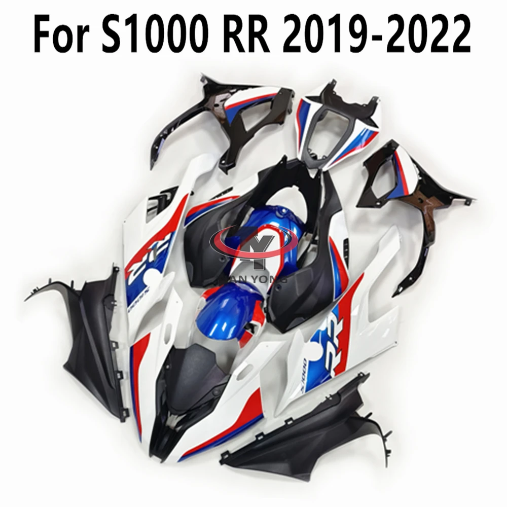 Bright White Blue Red Prints High Quality Full Fairing Kit Bodywork Cowling For S1000RR S1000 RR 2019-2020-2021-2022