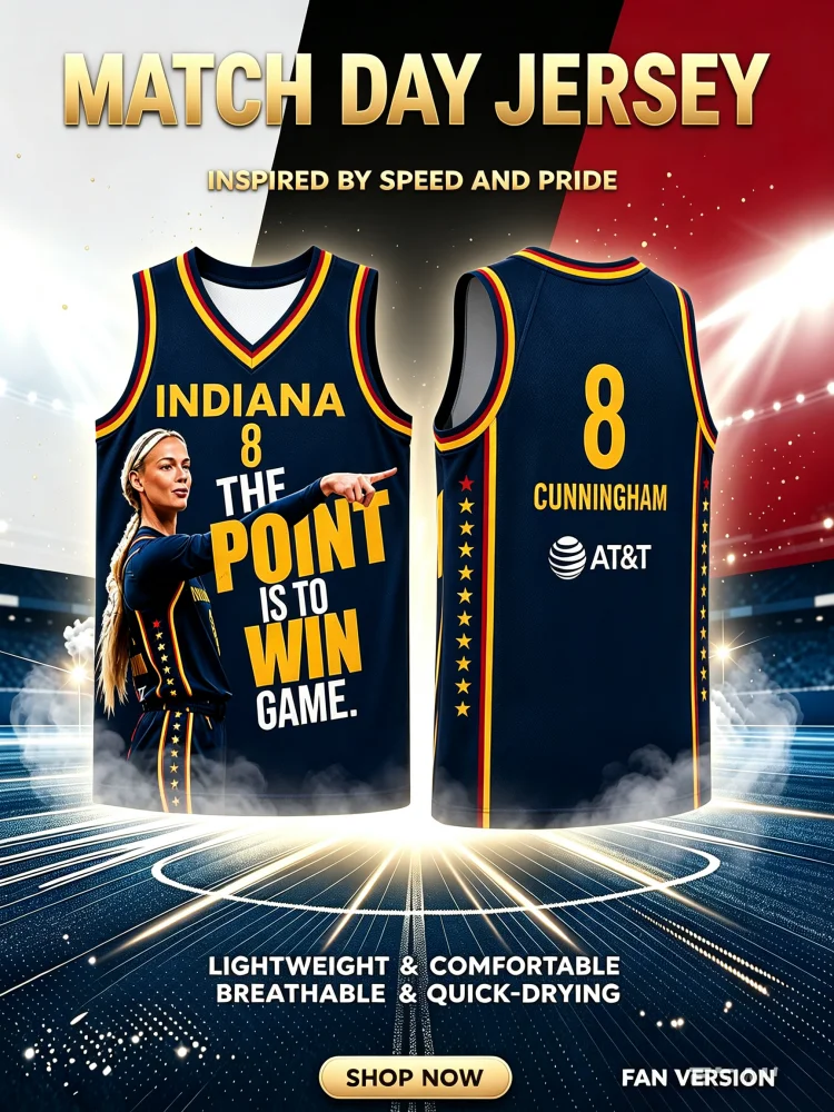 2026 Indiana Sophie Cunningham Basketball Jersey Breathable Causal Athletic Top Street-wear Sports Vest Family Family Kids Tees