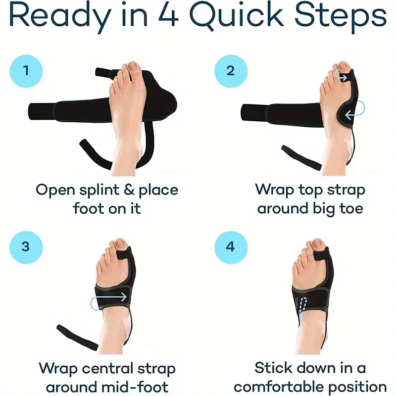 زوج واحد من أجهزة تصحيح أصابع القدم الكبيرة للنساء والرجال الذين يعانون من مرض الحوض التهاب