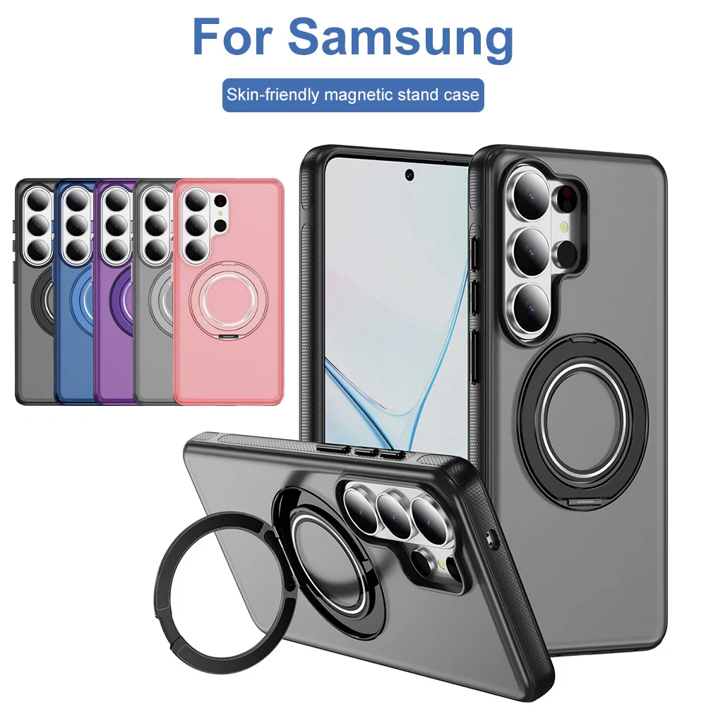 Phone Case for Samsung Galaxy S26 S25 S24 S23 Ultra S26 Plus S26 Cases Axis Shell Flat Surface Sensory Gear Support Mobile Funda