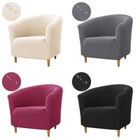 1PC Elastic Club Tub Armchair Cover Living Room Stretch Bar Accent Chair Slipcovers Single Sofa Covers for Counter Bedroom