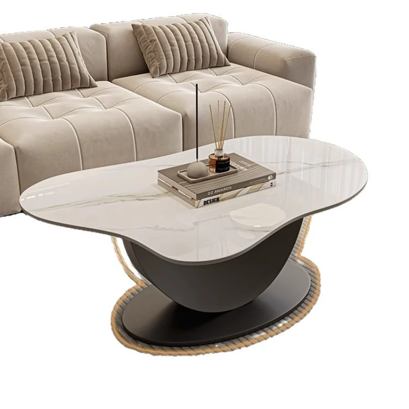 Rock slab coffee table, light luxury modern simplicity, living room home use, special-shaped irregular, cloud creative table
