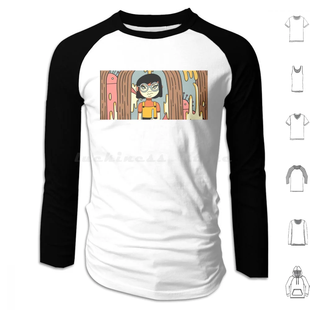 Yoshimi Hoodie cotton Long Sleeve Yoshimi Yoshimi Battles The Pink Robots Flaming Lips Illustrator Digital Illustration