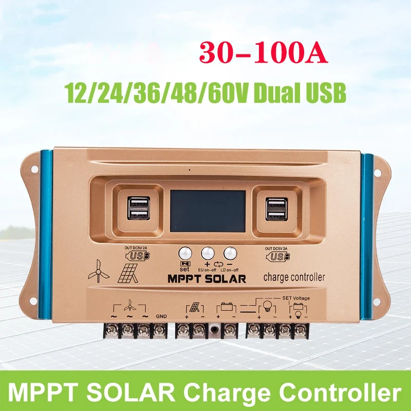 Solar Controller Wind-solar Hybrid 24/36/48/60V Battery Step-up and Buck Photovoltaic Off-grid Controller