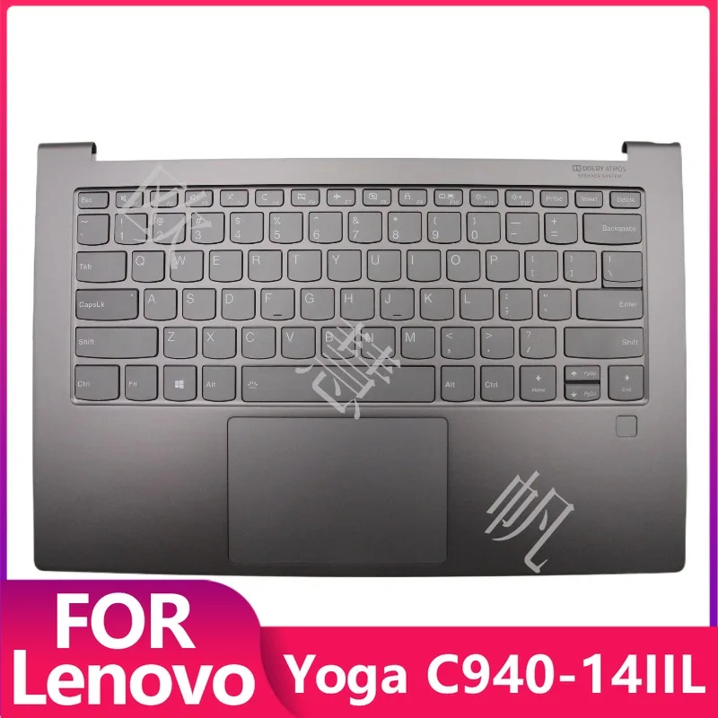 

T New for Lenovo Yoga C940-14IIL 81Q9 Laptop Palmrest Upper Cover with US Backlight Keyboard Touchpad Grey 5CB0U44239