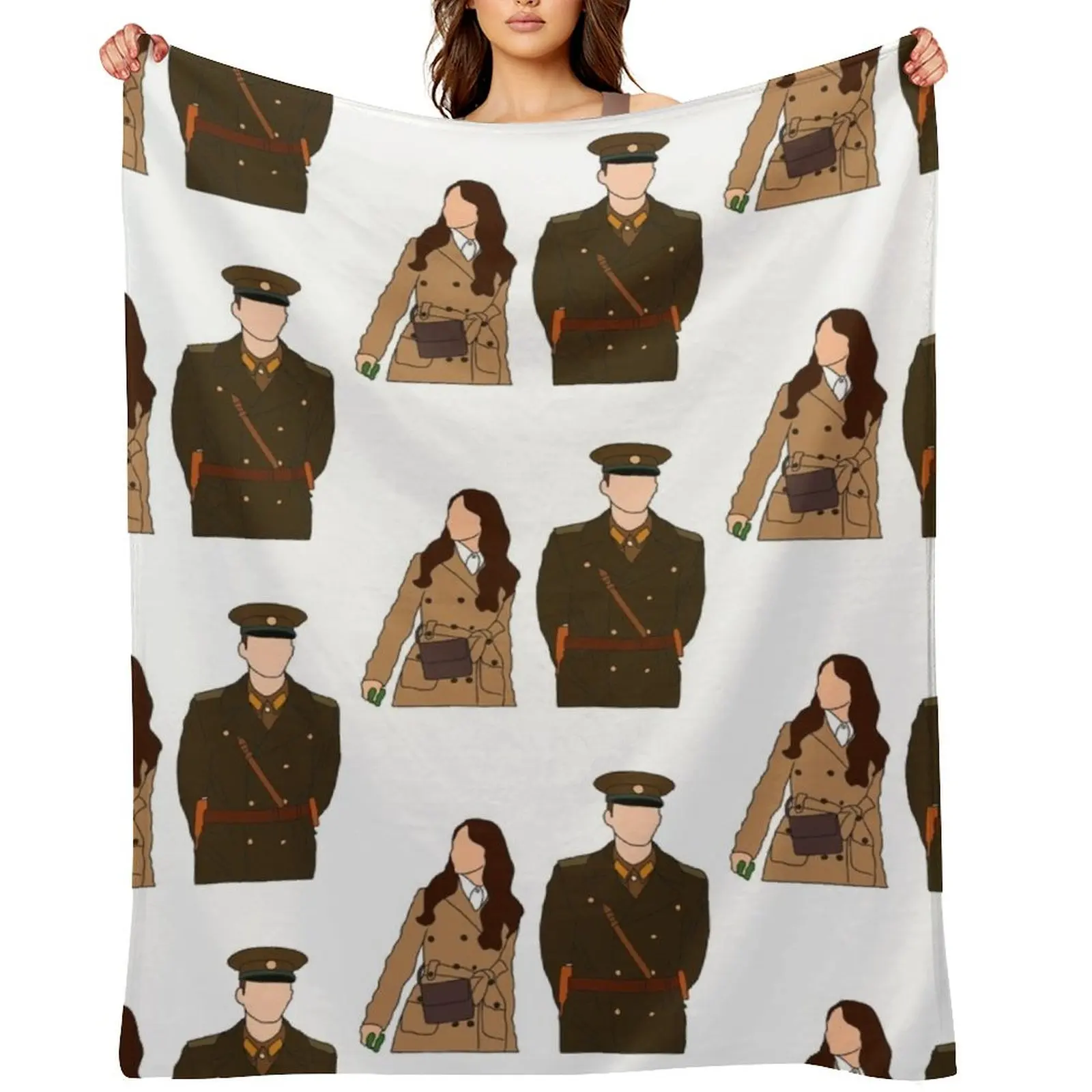 

CRASH LANDING ON YOU Throw Blanket for winter warm winter Picnic Furrys Blankets