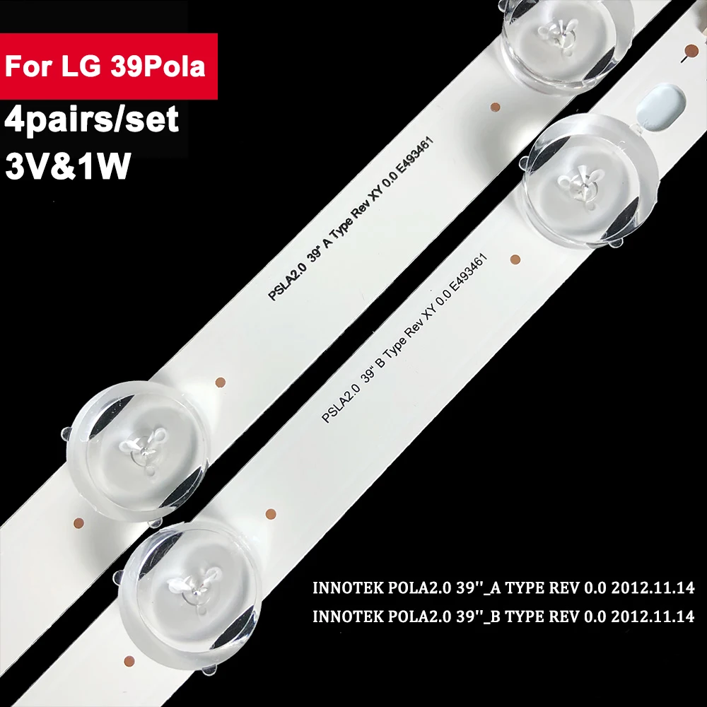 4Pairs/set 39inch LED Backlight Strip for LIG 39LN5100 39LN5300 39LA620S 39LN540V 39LA6200 39LN5400 HC390DUN-VCFP1-21X POLA2.0 3