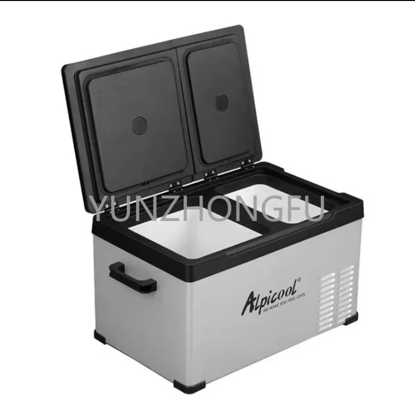 New Alpicool Car Refrigerator Compressor Refrigeration 12v24v Refrigerated Partition Double Door Dual Use in And Home