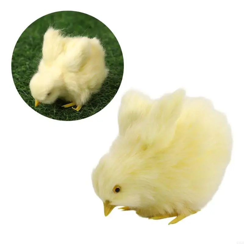Q0KB รุ่นรูปตุ๊กตาไก่ตุ๊กตาสัตว์จัดหาของขวัญอีสเตอร์ของขวัญเด็ก ๆ