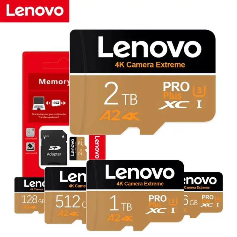 Lenovo SD карта памяти, класс 10, 128 ГБ, 256 ГБ, 512 ГБ